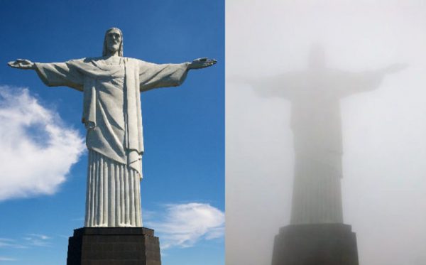 Rio nublado e Rio com Sol