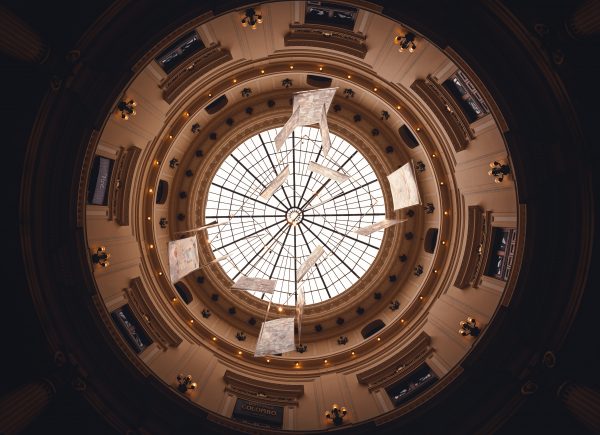Foto interna da cúpula do Centro Cultural Banco do Brasil (CCBB)